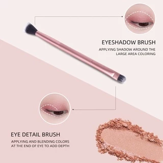 E084 Eye Shadow Brush แปรงแต่งหน้าแบบสองหัวสําหรับแต่งแป้งผสมรองพื้นอายแชโดว์