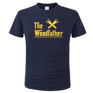 เสื้อยืดผ้าฝ้ายพิมพ์ลายขายดี เสื้อยืดแขนสั้นลําลอง ผ้าฝ้าย พิมพ์ลาย The Woodfather Carpenter Worker แฟชั่นฤดูร้อน สําหรั