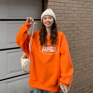 Women Korean English Letter Printed Ulzzang Sweater