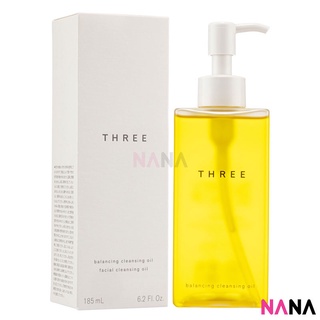 Three Balancing Cleansing Oil 185ml ผลิตภัณฑ์ออยล์ทำความสะอาดใบหน้าที่มีส่วนผสม และสารสกัดจากธรรมชาติ 185 มิลลิลิตร