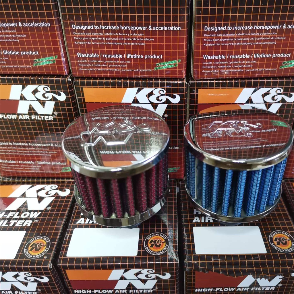 K&N 12mm เครื่องยนต์/น้ํามัน Crankcase Breather กรองไอดีวาล์ว มินิกรอง