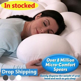 【บลูไดมอนด์】All-round Cloud Pillow Multifunctional Egg Sleep Pillow Solid Color Super Soft Pillow For Neck Home Textiles