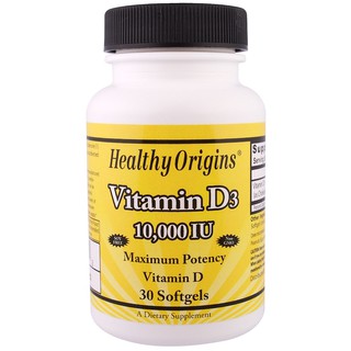 Healthy Origins, Vitamin D3, 10,000 IU, 30 Softgels