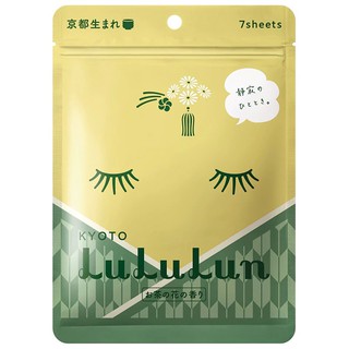 Lululun Kyoto Green Tea Face Mask 7Days 7sheets มาสก์หน้า สูตรโตเกียวกรีนที