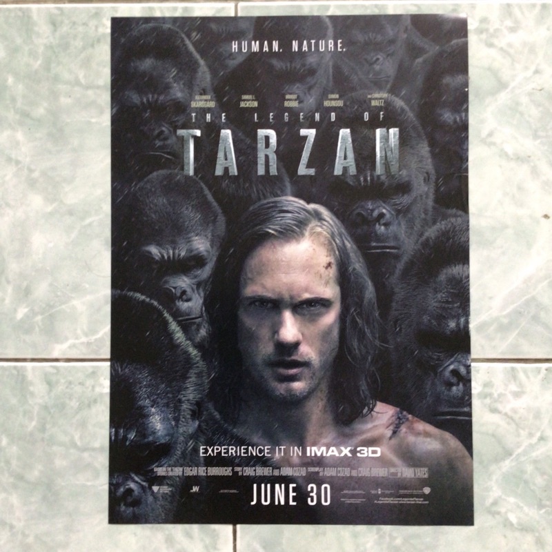 poster IMAX Tarzan ขนาด 11.5 X 16.5 นื้ว (A3) ของแท้