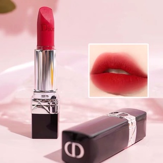 ลิปสติก Dior ดั้งเดิม 999 Matte Moisturizing Red Brid Blue Gold Lipstick 999 Matte