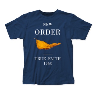 T-shirt  มาใหม่ เสื้อยืดลําลอง แขนสั้น พิมพ์ลาย True Faith 1963 สําหรับผู้ชายS-5XL