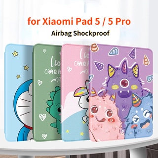 Xiaomi Pad 5 เคสกันกระแทก Pro 5 11 นิ้ว หนัง ถุงลมนิรภัย ใส สําหรับเด็ก น่ารัก ซิลิโคน PU นุ่ม ป้องกันการตก ปรับได้ แท็บเล็ต พับ ป้องกัน