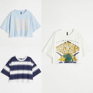 เสื้อครอปทรงหลวม แบรนด์ H&amp;M | CP