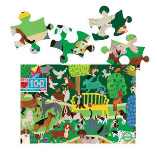 eeboo Dogs at Play 100 Piece Puzzle - จิ๊กซอว์รูปสุนัข แบบ 100 ชิ้น