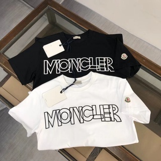 เสื้อยืดแขนสั้น คอกลม พิมพ์ลายตัวอักษร Moncler แฟชั่นฤดูร้อน สําหรับผู้ชาย และผู้หญิง