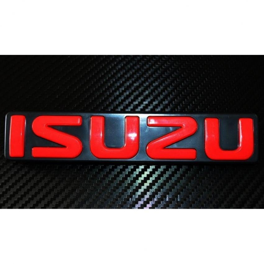 Best saller โลโก้ISUZUแดงใส่กระจังหน้าD-maxตัวเก่า ตั่งแต่ปี2002-2011ความยาว17*3*0.2ซม. (RED) 84-racing อะไหร่รถ มอไซด์ ชิ้นส่วนมอไซด์ โลโก้รถ logoรถ คันสตาร์ทเดิม สายเร่งชุด อุปกรณ์แต่งรถ