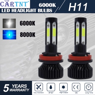 หลอดไฟหน้ารถยนต์ Super H11 LED H9 HB3 9005 HB4 9006 H11 H7 H8 100W 16000LM 6000K 12v 8000K 12v 1 คู่