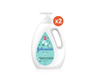 [แพ็คคู่] จอห์นสัน เบบี้ ครีมอาบน้ำ เบบี้ มิลค์ +ไรซ์ บาธ 1000 มล. x 2 Johnson's Baby Body wash Baby Bath Milk + Rice 1000 ml. x 2