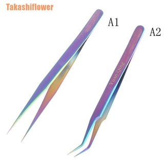 ( Takashiflower ) สติกเกอร์สแตนเลส สีรุ้ง สําหรับตกแต่งเล็บ