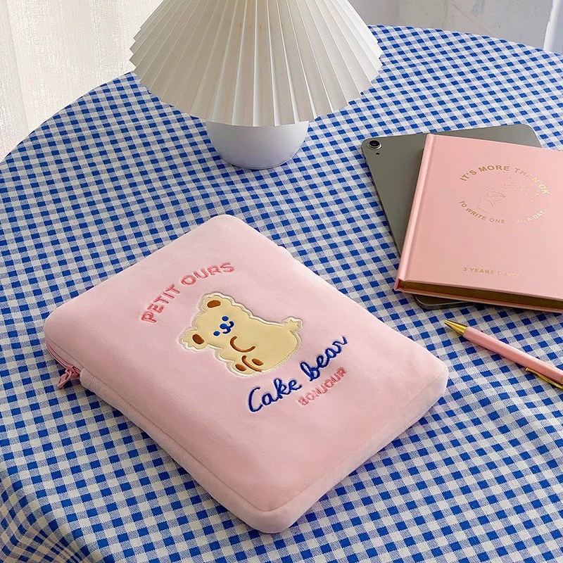 1วันได้ของ! กระเป๋าใส่ ipad เคสแล็ปท็อป 11 10.5 10.2 นิ้ว ลายหมี NO.Bonjour