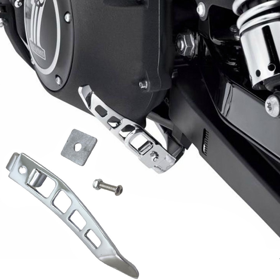 1 ชุด Chrome รถจักรยานยนต์เท้าเหยียบสนับสนุน Kickstand Stand Extension Kit สําหรับ Harley Davidson Dyna 1993-2017 Fat Bob Low Rider