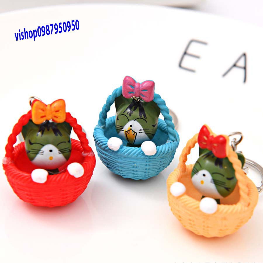 TQ_CAT BASKET KEYCHAIN E(46)