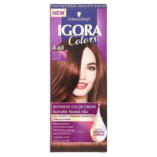 ราคาพิเศษ!! อีโกร่า คัลเลอร์ส ครีมเปลี่ยนสีผม 4-60 สีน้ำตาลกลางช็อกโกแลต 1 ชุด Igora Colors 4-60 Medium Brown Chocolate