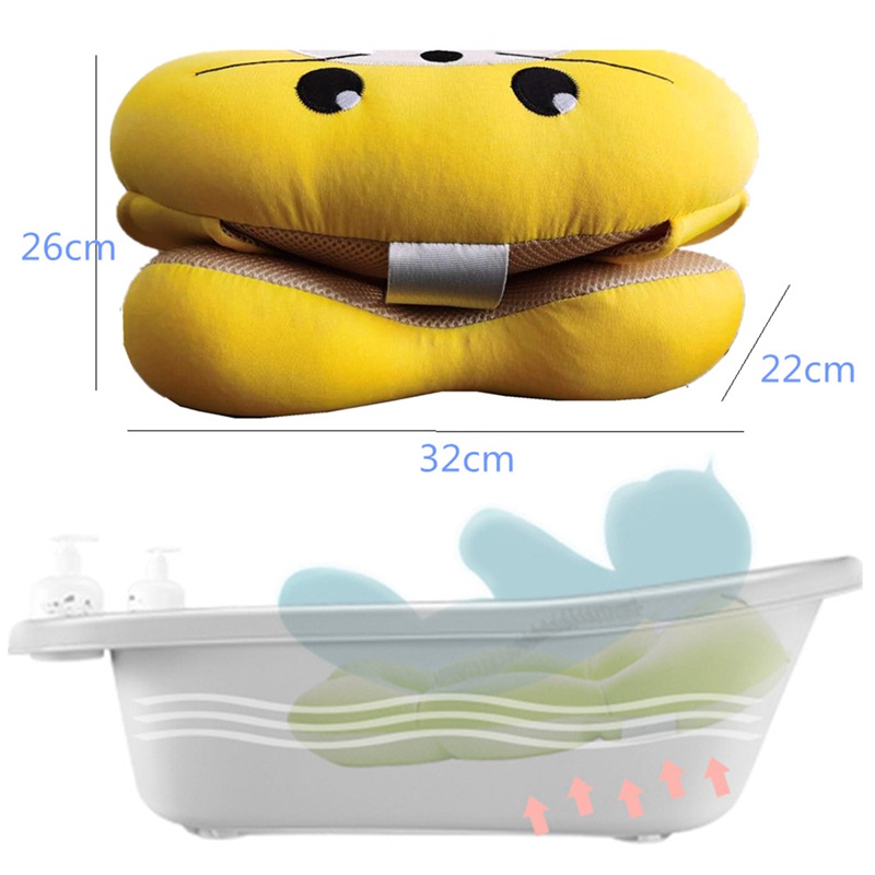 Baby Soft Shower Cushion Anti-Slip Baby Bath Pad Infant Bathtub Support ...