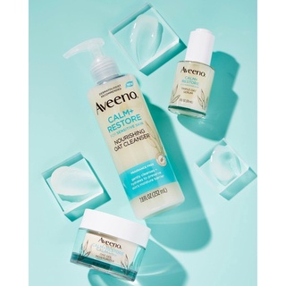 [พร้อมส่ง] Aveeno Face Calm and Restore Triple Oat Serum 30ml ฿ Oat Gel Moisturiser 50ml