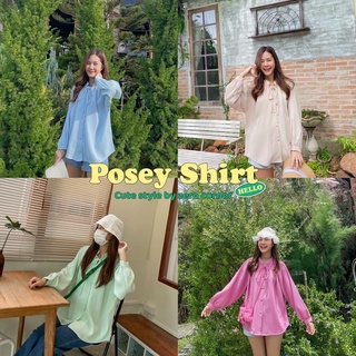 Posey Shirt เสื้อแขนยาวผูกโบว์สไตล์เกาหลี 🌷💐🌸