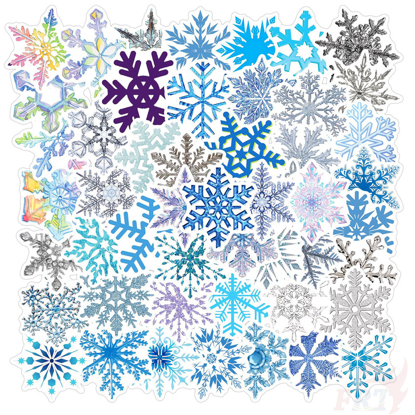 สติกเกอร์ Snow Art Series 01 สําหรับติดตกแต่ง สติกเกอร์แฟชั่น กันน้ํา DIY 50 ชิ้น/เซต