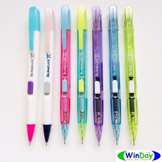 ดินสอ Pentel TECHNICLICK ดินสอกด ดินสอกดข้าง PD 0.5 ด้ามเขียว ฟ้า ชมพู ม่วง ขาวชมพู ขาวฟ้า