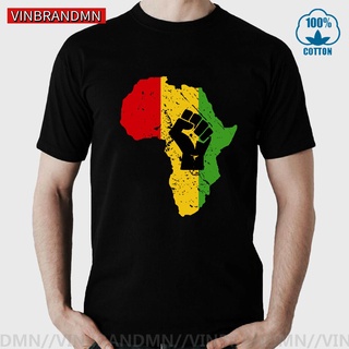 เสื้อยืดลําลอง ผ้าฝ้าย แขนสั้น คอกลม พิมพ์ลายโลโก้ Rastafari Africa Power Fist Rasta Reggae สไตล์วินเทจ สําหรับผู้ชาย