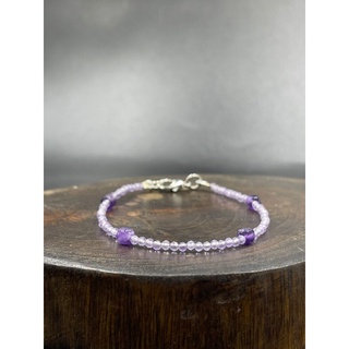 Amethyst bracelet 2mm กำไลอเมทิส