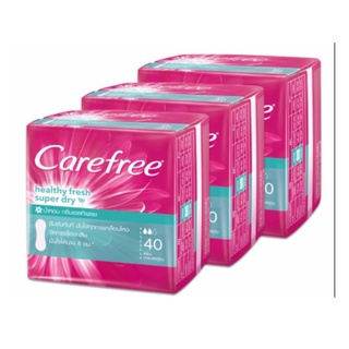 🚚พร้อมส่ง!✅ CAREFREE แคร์ฟรี แผ่นอนามัย เฮลท์ตี้เฟรช เรคกูล่าร์ 40 ชิ้น (แพ็ค 3 ห่อ) 🚚พร้อมส่ง!! 💨