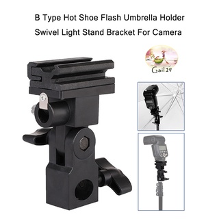 B ประเภทรองเท้าร้อนแฟลชที่แขวนร่มไฟหมุน Bracket สำหรับ Camera / B Type Hot Shoe Flash Umbrella Holder Swivel Light Stand