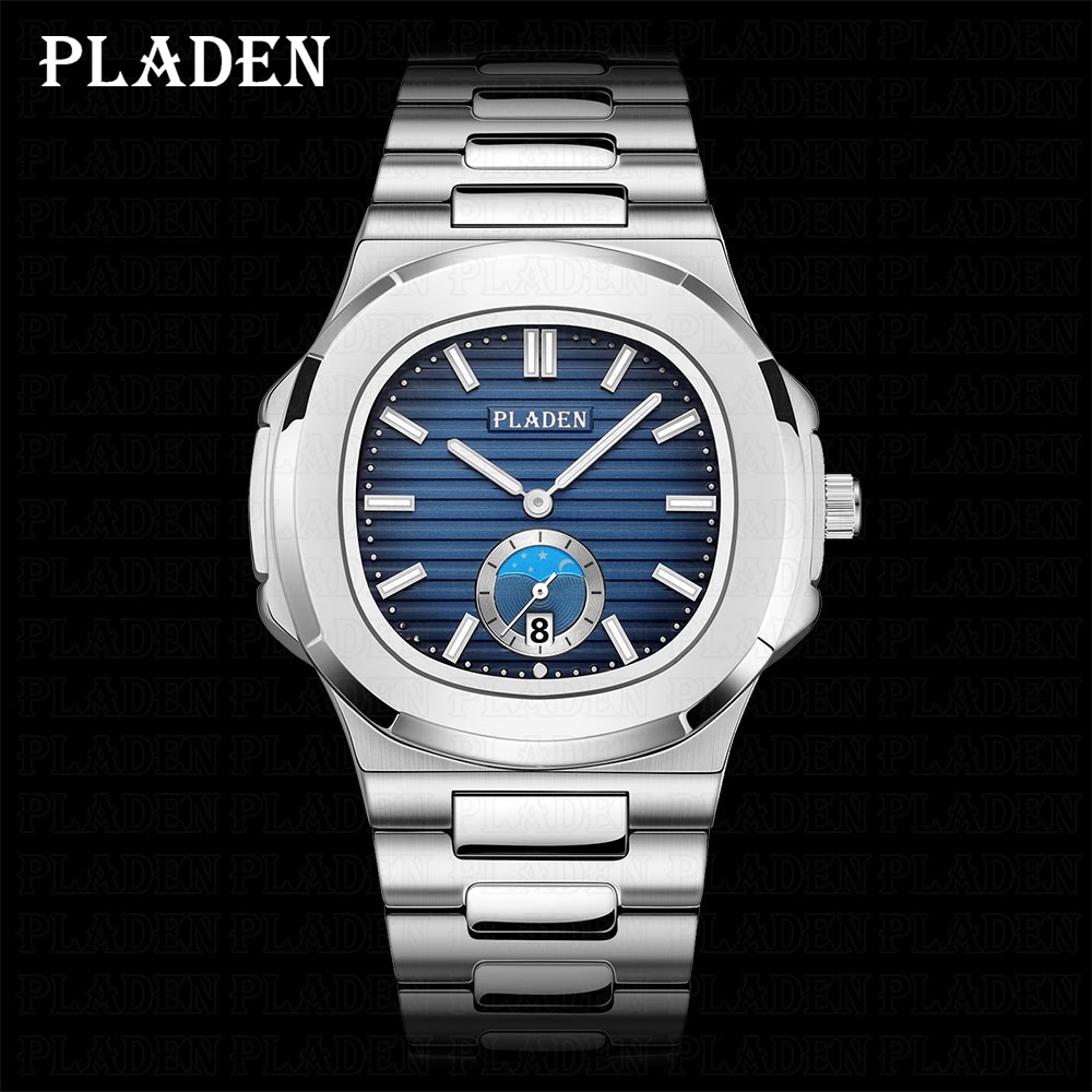 PLADEN Watch for Men Luxury Stainless Steel Automatic Date Clock Quartz ...