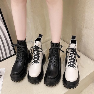 พร้อมส่ง!! รองเท้าบูทเสริมส้น บูทเสริมส้น บูทแฟชั่น สูง5cm size35-40