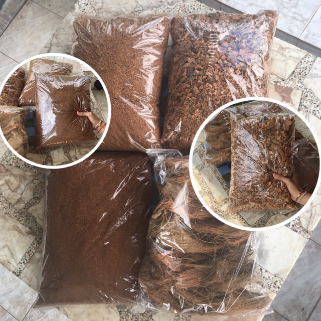 *ถุงใหญ่5ลิตร*ขุยมะพร้าว ขุยบ้าน กาบมะพร้าว กาบมะพร้าวสับ ราคา20บาท Cocopeat