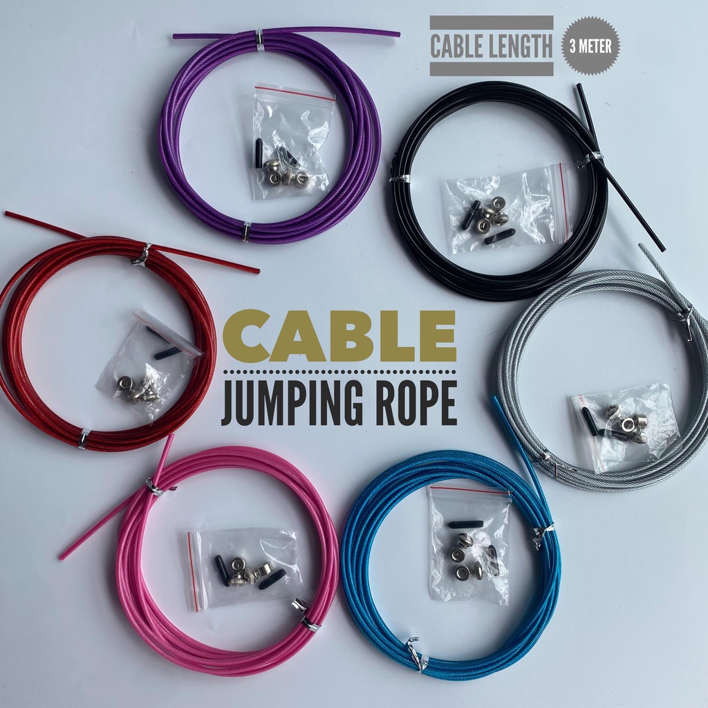 สายเคเบิ้ล สำหรับเชือกกระโดด Jumping Rope สายยาว 3 เมตร Jumping Rope Cable