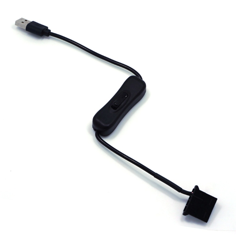 R* USB to 3/4-Pin 5V PWM CPU Case Fan Connector USB to 3Pin/4Pin with ON/Off Toggle #8