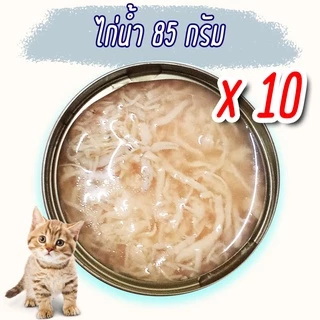(แพค x10) อาหารแมว กระป๋องเปลือย อาหารแมวเปียก จากโรงงาน ราคาถูก 85 - 185 g ทูน่า ไก่ Oasis Cat Food