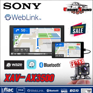 HOT SALE !!SONY XAV-AX3500 แถมฟรีกล้องมองหลัง วิทยุติดรถยนต์ จอติดรถยนต์ 6.95นิ้ว พร้อม WebLink™ Cast พร้อมบลูทูธ