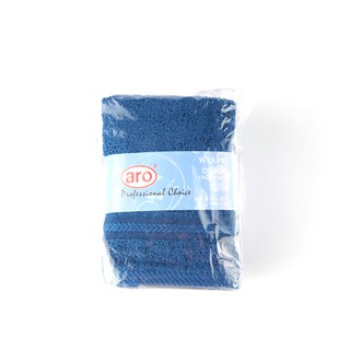 ผ้าขนหนูสีน้ำเงิน ขนาด 12x12 นิ้ว แพ็ค 5 ชิ้น Aero blue towel, size 12x12 inches, pack of 5 pieces