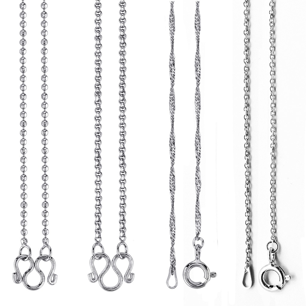 Star Jewelry สร้อยคอเงินแท้ 92.5% สร้อยเด็ก ลายผ่าหวาย บอลตัดลาย อิตาลี่ สิงคโปร์