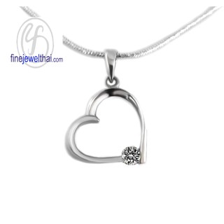 Finejewelthai จี้เงิน จี้เพชร เพชรสังเคราะห์ เงินแท้ / Diamond CZ-Silver925-Pendant - P1102cz