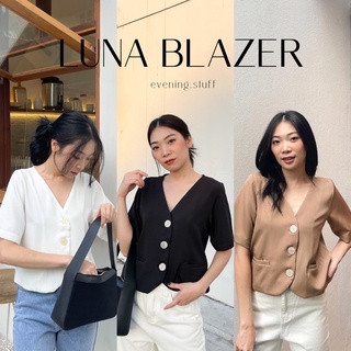 Luna blazer 💖 เสื้อครอปทรงเบลเซอร์ - evening.stuff