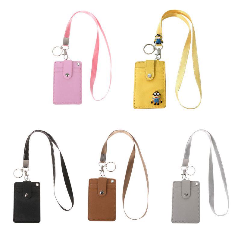 Office Work School ID Card Badge Holder with Keyring Rope Layards Neck Strap