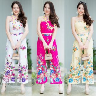 เซตเกาะอกสมอคหลัง ลายดอกงานสวย เนื้อผ้ากิโมโน ผ้าดีงาม ต้องเซตนี้ ลายเก๋ไม่ซ้ำใคร มาตำด่วน