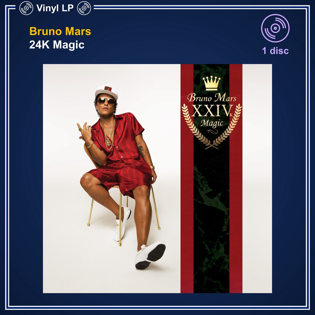 [ ออก E-Tax ได้ ] [แผ่นเสียง Vinyl LP] Bruno Mars - 24K Magic [ใหม่และซีล SS]