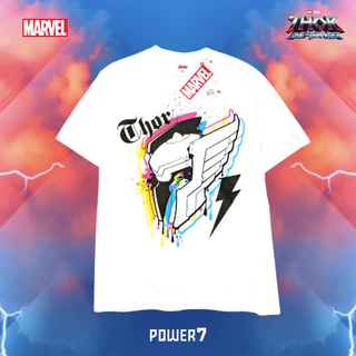 เสื้อยืดผ้าฝ้ายพิมพ์ลายขายดี เสื้อยืดการ์ตูน ลาย มาร์เวล THOR love and thunder ลิขสิทธ์แท้ MARVEL COMICS  T-