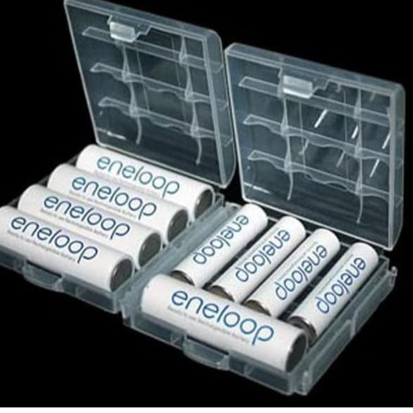 AA AAA Battery Protective Storage Case Keeper Organiser (keep 2xAAA + ถ่าน 2xAA หรือ 4xAAA)