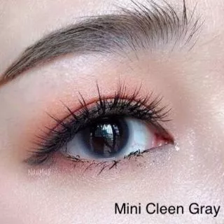 💖 Kitty Kawaii ๑ mini Clean & Cleen สายตา -00 ถึง -1000 brown gray Contactlens บิ๊กอาย คอนแทคเลนส์ ราคาถูก แถมตลับ