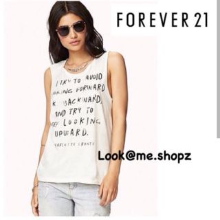 Forever21 : White Print Tee